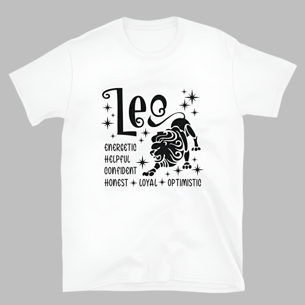 Leo Zodiac Positive Traits TShirt - White Color - https://ascensionemporium.net